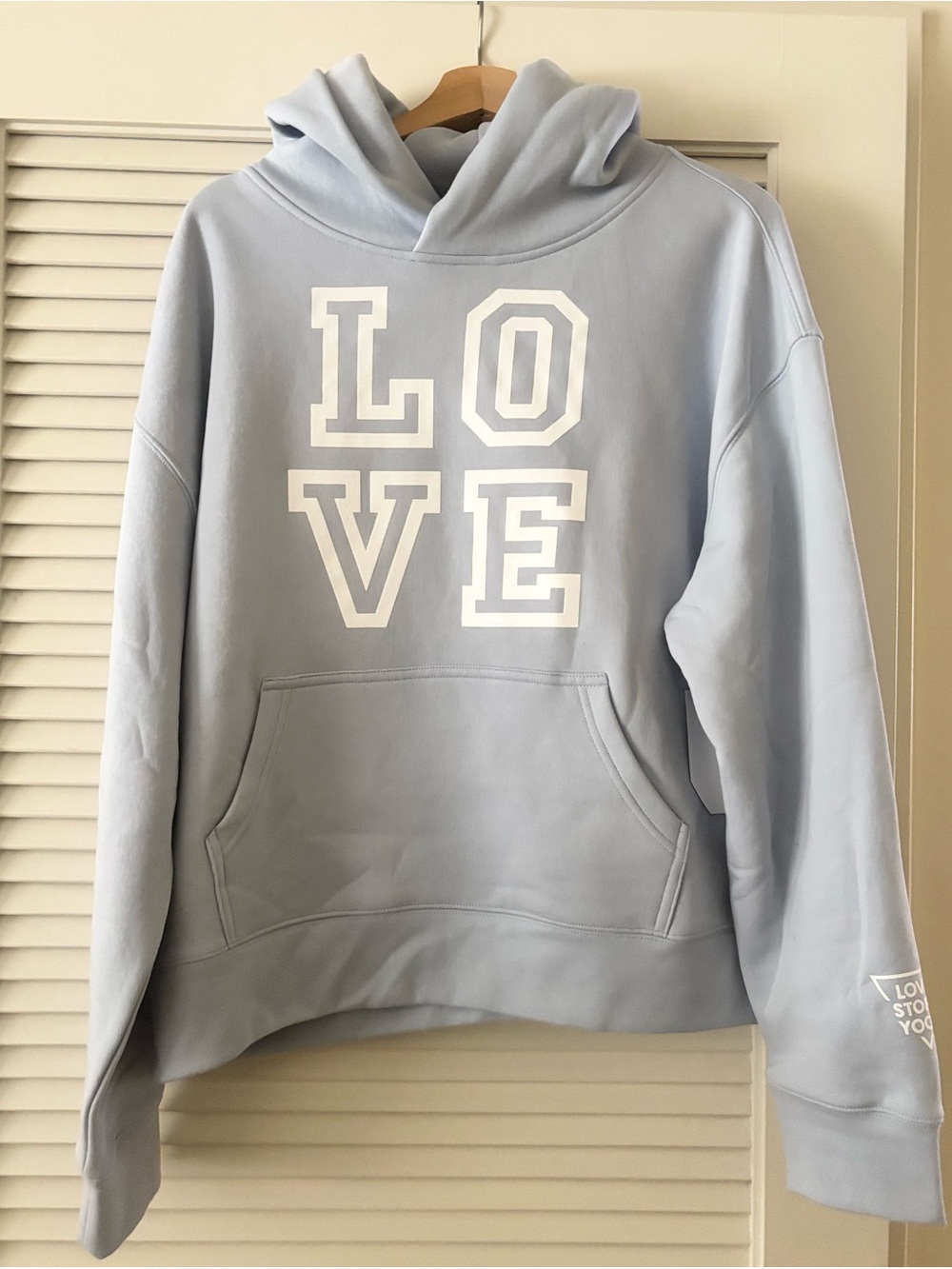 Love Story Yoga - light blue - premium pullover hoodie - XL - NEW